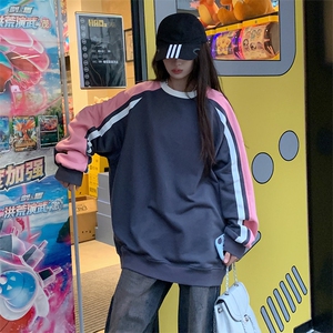 特P38二开无差价长袖百搭春秋圆领卫衣-HW3995 港风图片