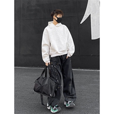 现货短宽纯色连帽boxy版型460克重磅卫衣特P48WY88421，男装卫衣，电商A421