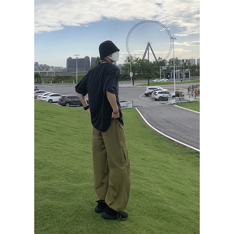 B221美式ins街头hiphop宽松工装休闲裤子LK23122-P65控88,男装休闲裤,电商B221