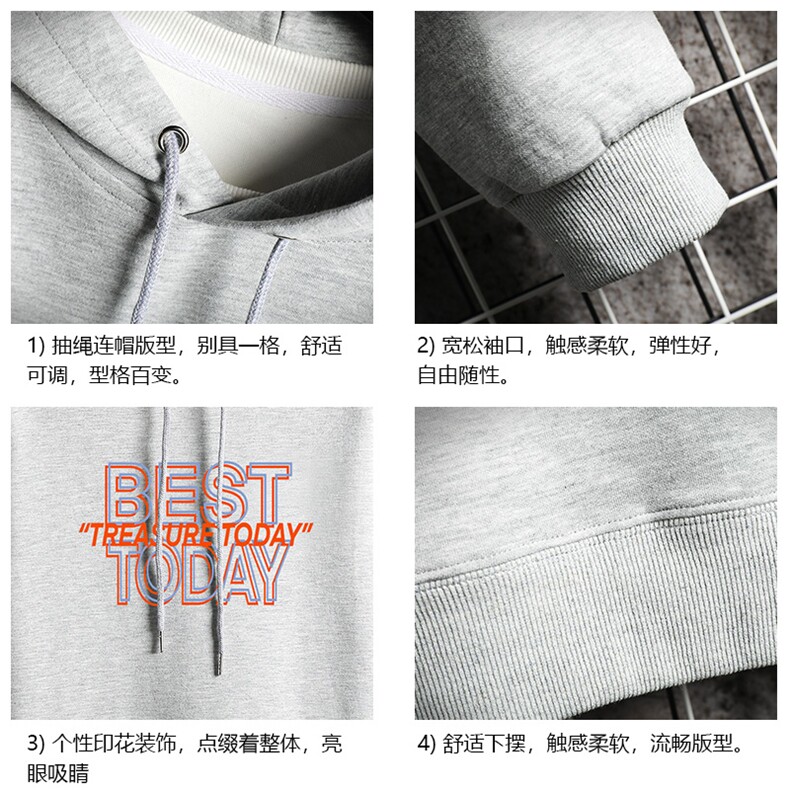 WY2181-P35加绒款-P40纯连帽卫衣男大码运动帽衫宽松薄网格,男装卫衣,电商A040A