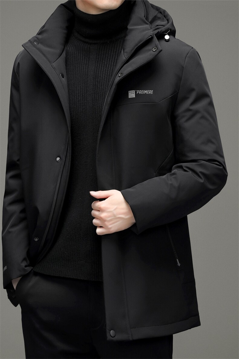 冬季男士时尚休闲保暖灰鸭绒中长款羽绒服外套YYYR3037-P300,男装羽绒服,钱塘6003A(原)4033A