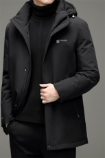 冬季男士时尚休闲保暖灰鸭绒中长款羽绒服外套YYYR3037-P300，男装羽绒服，钱塘6003A(原)4033A