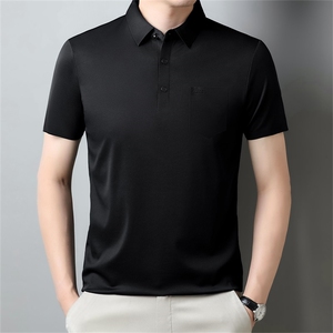 男士夏季新款商务休闲短袖T恤男式时尚潮流翻领体恤LBF6603-P60图片