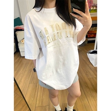 万针全刺绣工艺抖音得物高品质260克重磅纯棉双纱美式高街短袖T恤，男装T恤，电商A486