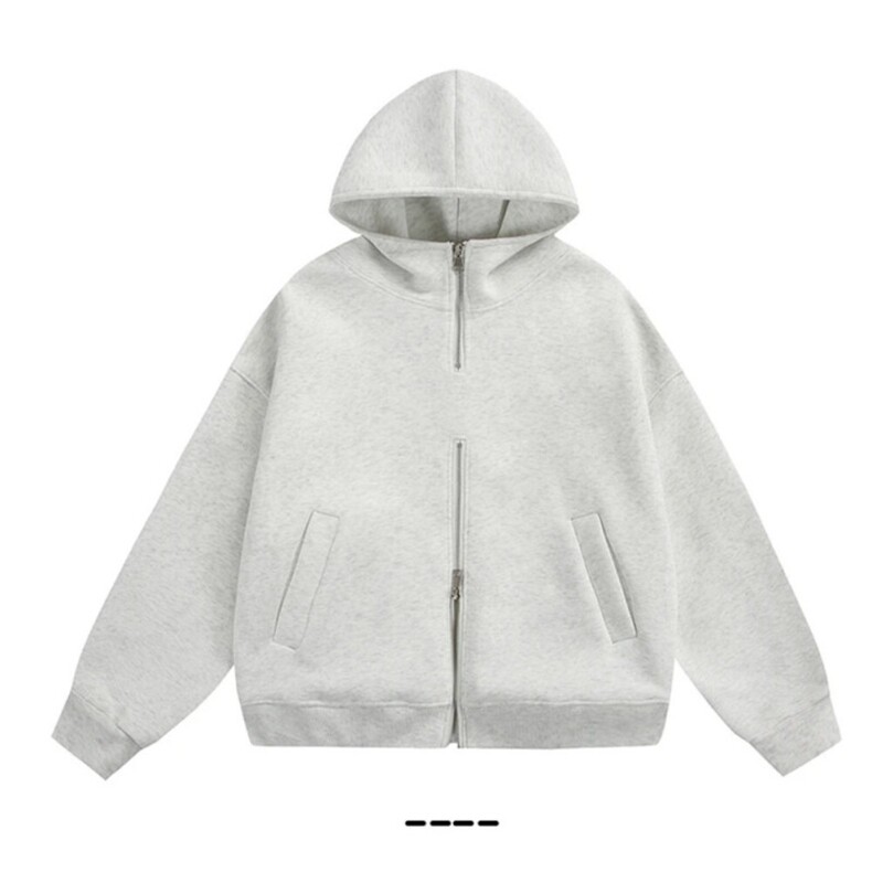 420克长袖卫衣男2026春秋美式设计感半拉链潮牌运动帽衫外套P39，女装短外套，电商C306-1