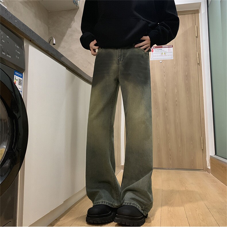 XZ-221-1/K6300/P55控78高品质复古渐变撞色废土做旧牛仔裤休闲裤图片