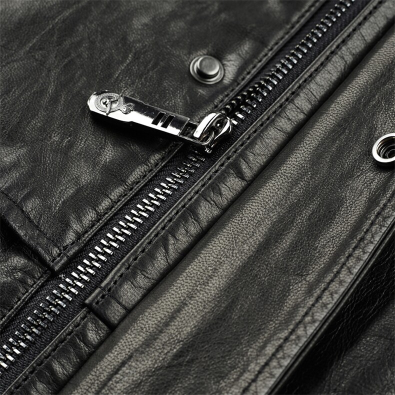 DLSN21071新款2021皮衣男头层山羊皮风衣连帽商务休闲男P1500，男装皮衣，电商B360