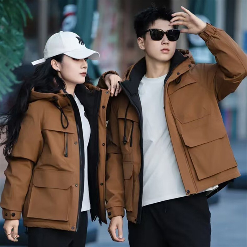 网图慎用90白鸭绒2025连帽时尚潮流保暖羽绒服男YR6063-P240，男装羽绒服，电商D240-242