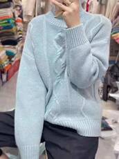 2024秋冬新款羊毛女士阿兰花半高领羊毛衫，女装羊毛衫，胜酷羊绒