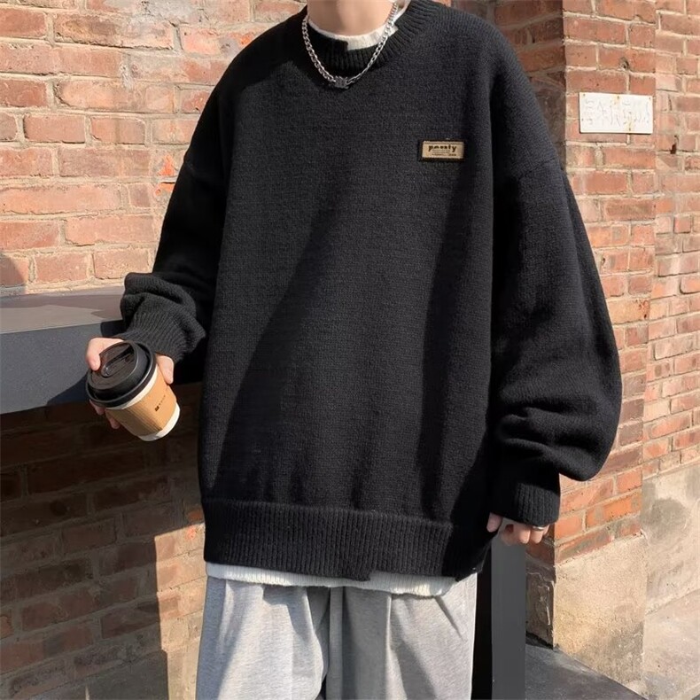 假两件毛衣男春款加厚潮牌痞帅打底针织衫宽松慵懒风外套9981P45,男装针织衫/毛衣,星座410-2