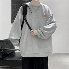 华夫格卫衣圆领卫衣男大码长袖t恤男外套HW76293-P30，男装卫衣，电商A040