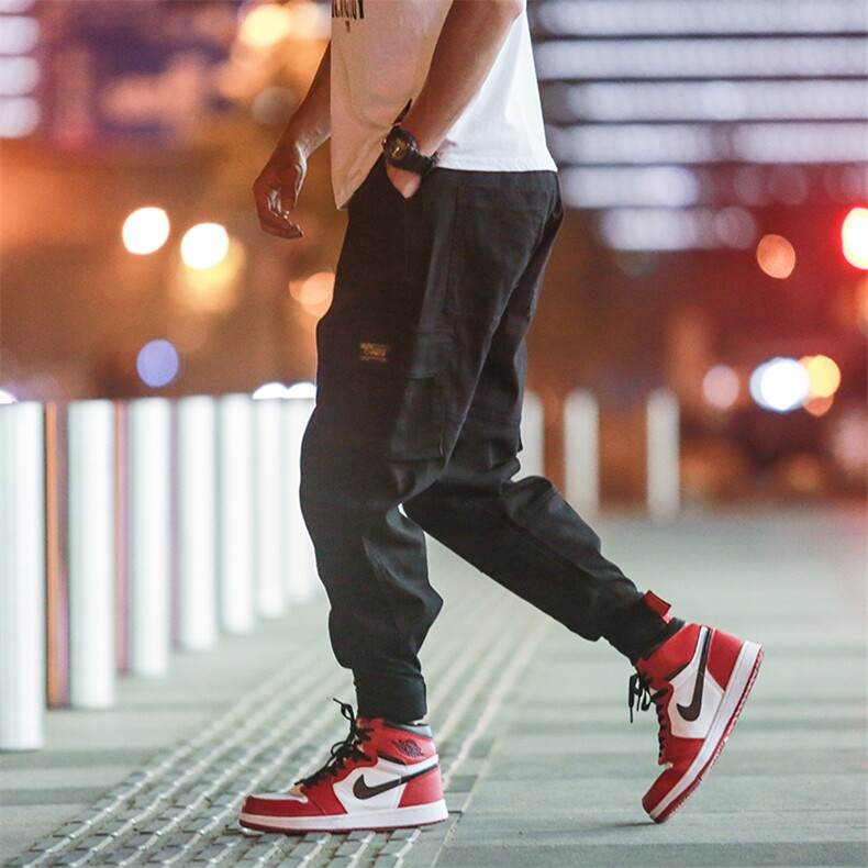 204-k1802-p45夜景工装裤外观专利日系复古宽松男士小脚裤束,男装休闲裤,星座204