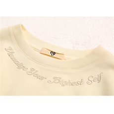 白底秋装新款假两件刺绣圆领卫衣秋季潮男装宽松情侣外套S240-P58，女装短外套，电商A233-2