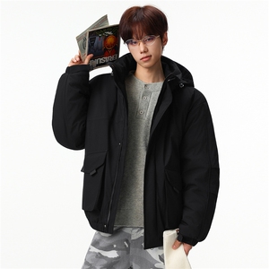 新款冬季大码羽绒棉服棉袄连帽工装韩版宽松外套A436-2533-P98图片