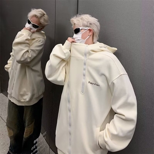 开衫连帽卫衣男生春秋季潮牌痞帅炸街美式复古青少年外套图片