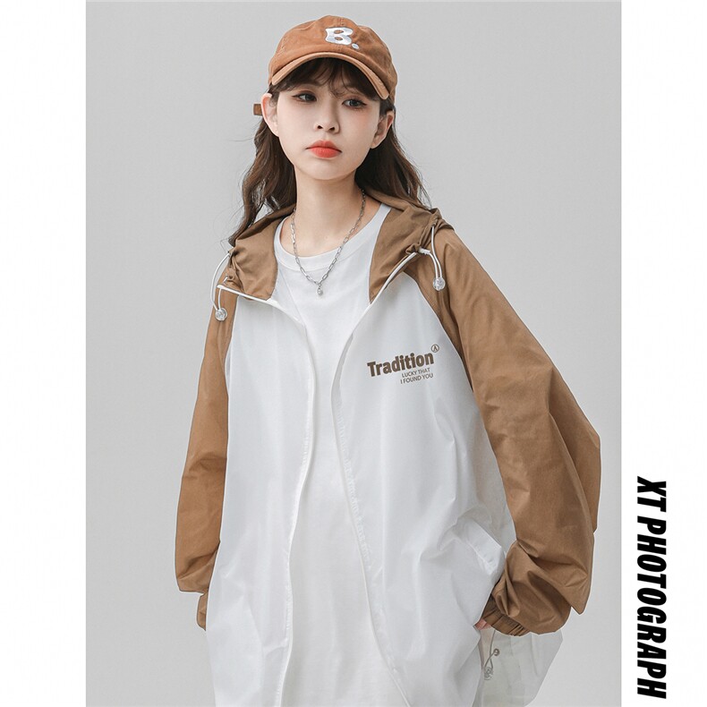 中性风23夏季时尚百搭薄款UPF50+防晒衣连帽外套F144P65控88，男装防晒衣，A247A