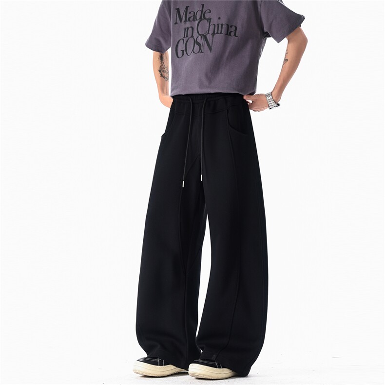 K9250P50控88无影墙弯刀拼接阔腿裤，男装休闲裤，电商B205