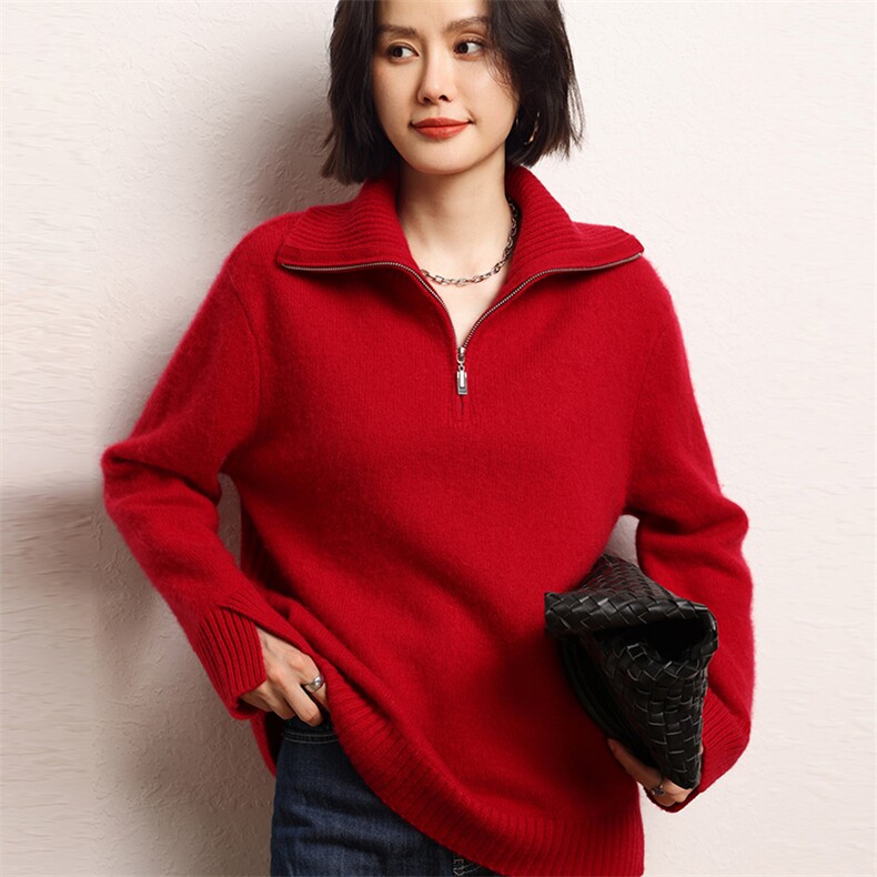 羊绒衫女加厚亲肤山羊绒毛衣内搭针织衫打底衫,女装羊绒衫,五色羊羊绒