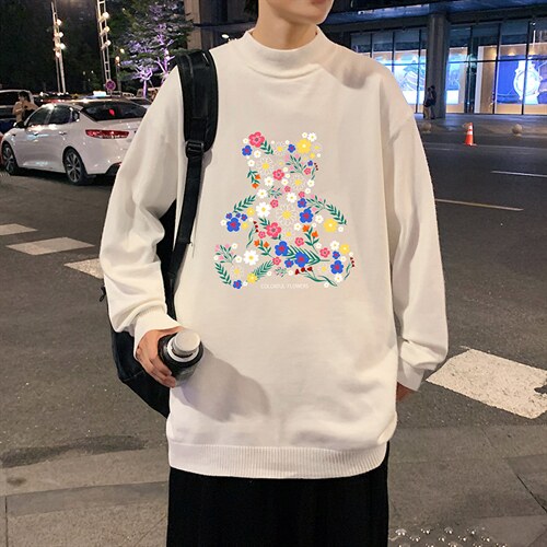 M18206-P45加绒款-P65半高领毛衣男士大码针织衫男毛线衣男,男装针织衫/毛衣,电商A040
