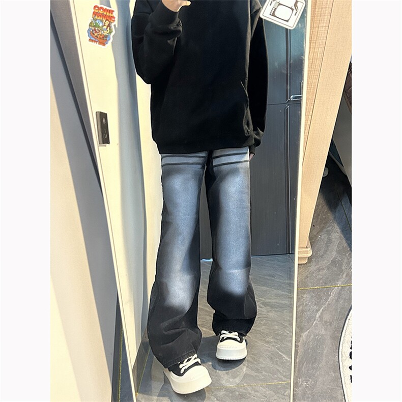 B221 美式ins高街暗黑重工艺宽松直筒牛仔裤 LK23125-P65 控88图片