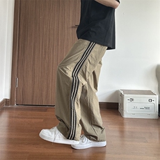 大量现货三条杠设计感条纹速干裤男女款夏季潮流痞帅DY5036-特P35，男装休闲裤，电商A178