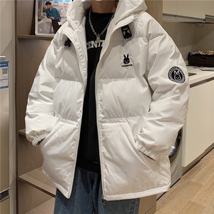 港风新品 小兔刺绣宽松男士棉衣韩版情侣棉服冬装外套G1035 P128图片