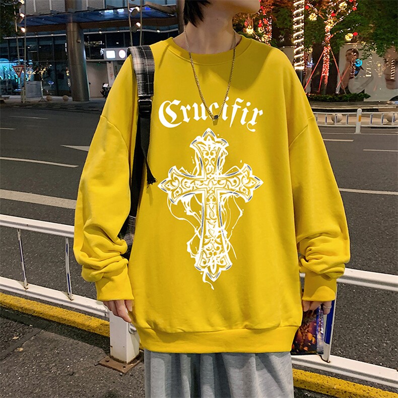 S6268-P28秋季圆领卫衣男大码韩版宽松长袖外套,男装卫衣,电商A040