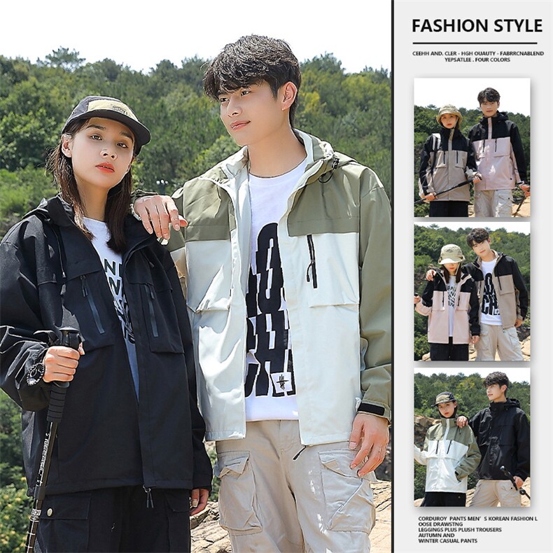 秋季爆情侣款户外冲锋衣防水防风外套高品户外潮流外套5108-P55，男装夹克，星座1403A