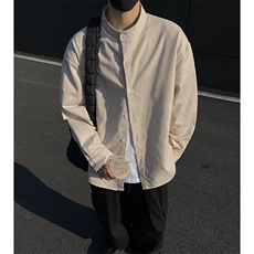 2025春季新款立领衬衣条纹长袖衬衫F6602特P45控68，男装衬衫，电商A309