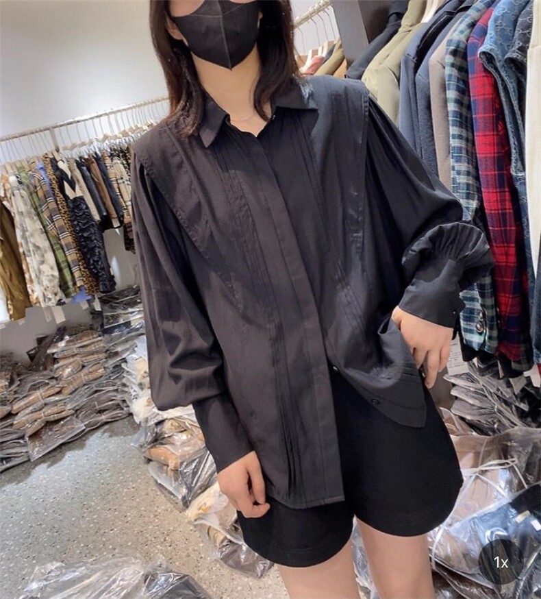 2022秋季新款韩版修身时尚百搭衬衫,女装衬衫,L·H·X