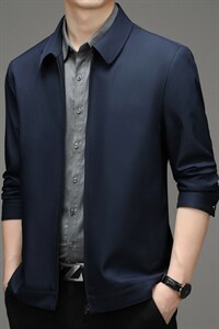 BH2123钱塘2020-2中老年男士翻领商务休闲夹克外套数据好稳定P125图片