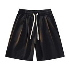 数据刺绣字母纯色短裤透气潮牌休闲运动五分时尚裤HS020-P25，男装牛仔裤，电商A128