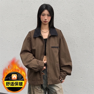 重磅美式水洗做旧工装秋冬新款夹克棉衣外套 436-996-P125178图片