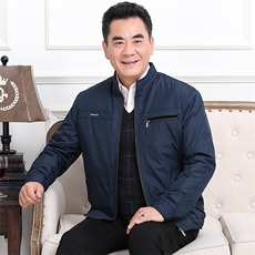 四季款夹克，长年不断货中老年夹克男爸爸立领外套老人衣服外套，男装夹克，星座1216（原钱塘722）