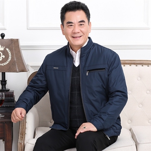 四季款夹克，长年不断货中老年夹克男爸爸立领外套老人衣服外套图片