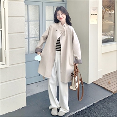 设计感中长款风衣外套女2025秋季新款韩系宽松系带休闲气质大衣潮，女装风衣，慧尚2-185
