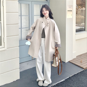 设计感中长款风衣外套女2025秋季新款韩系宽松系带休闲气质大衣潮图片