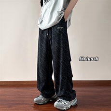 XZ616夏季扎染宽松百搭灯芯绒长裤抽绳休闲裤TY1023P55控68，男装休闲裤，星座512A（原616）
