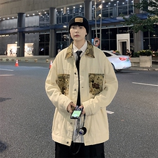 2023春季新款港风男士外套学生百搭刺绣拼接牛仔夹克JK820-P65，男装夹克，星座1103-3