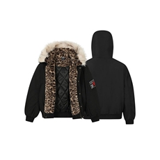 有货豹纹貂毛连帽棉服男女冬季保暖潮牌情侣棉衣外套MF423-P103，男装棉衣，星座412-3