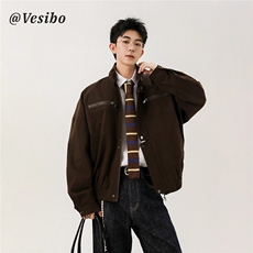 美式工装夹克男女秋季覆古百搭潮外套vibe宽松休闲上衣W6865-P75，男装夹克，星座412-3