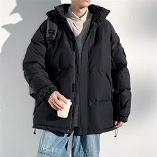 秋冬港风连帽时尚棉衣袖章宽松加厚冬季外套MY9308P-95，男装棉衣，电商A128
