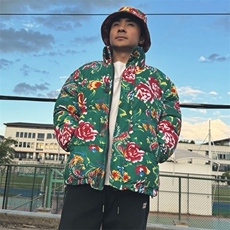 MY203男女休闲加厚保暖防寒棉衣外套棉服棉袄东北大花绿色团队潮，男装棉衣，星座115A(原星座507）