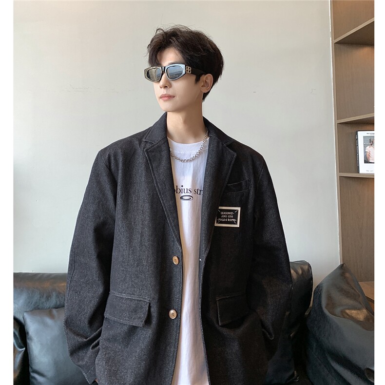 西装外套男士高级感痞帅潮牌宽松休闲日系复古小西服Z04/P145,男装西服套装,星座202
