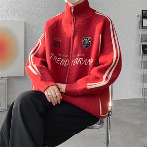 8XL-M超大码毛衣棒球服外套男针织衫开衫赛车夹克男MY1220-P118图片