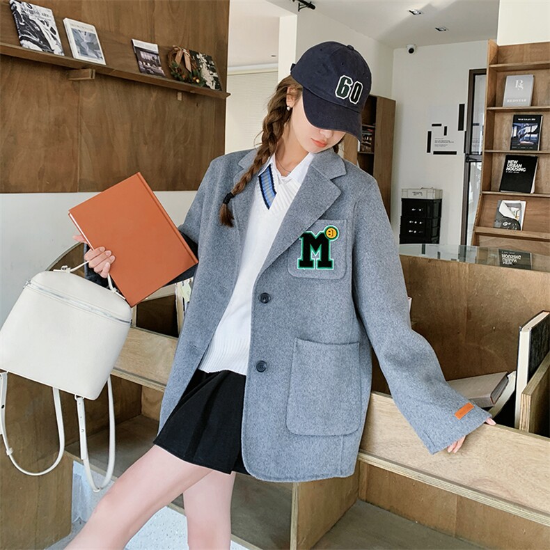 现货正品正码学院风少女系羊绒羊毛西装外套2C220-L310-P185 K299图片