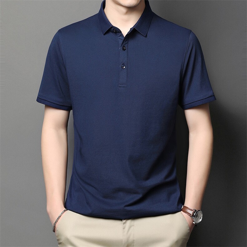 BD782钱塘2020-2主推纯色大货男士精品休闲翻领T恤跑量P30,男装T恤,钱塘207-2