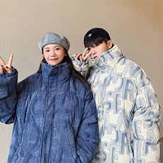 灯芯绒棉服男冬季棉袄加厚棉衣宽松潮牌休闲面包服，男装棉衣，星座506A