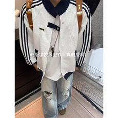 网图三条杠立领卫衣外套男美式棒球服学院风运动夹克WY6798-特P53，男装夹克，星座1007（原301D）