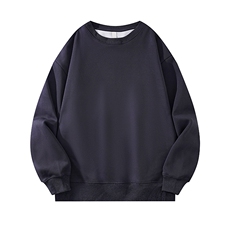 抖音得物高品质二开支持退换25秋冬全棉宽松圆领纯色卫衣HM07，男装卫衣，电商A486